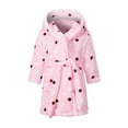 thumbnail image 2 of Up to 60% off Gift Shldybc Boys Girls Robe Toddler Kids Hooded Sleepwear Fleece Bathrobes Cute Housecoat Gowns Toddler Plush Pajamas Sleepwear Spa Robe (2 Toddler-16 Years) Variety of Colors, 2 of 4