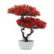 thumbnail image 1 of Árbol bonsái artificial, árbol bonsái falso, decoración de jardín con maceta, bienvenido Rojo, 1 of 9