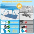 thumbnail image 5 of Yacona Beach Tent Sun Shelter, 10'x10' Outdoor Shade Canopy with Sandbags, Beach Umbrellas for Sand Picnics Backyard Camping, Blue, 5 of 9