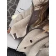 thumbnail image 5 of Abrigo corto de piel sintética para mujer, chaqueta de manga larga, holgada, lisa, gruesa y cálida, ropa de calle, 5 of 5