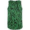thumbnail image 2 of Zebra Print Sublimated Green All Over Adult Tank Top - Small, 2 of 2