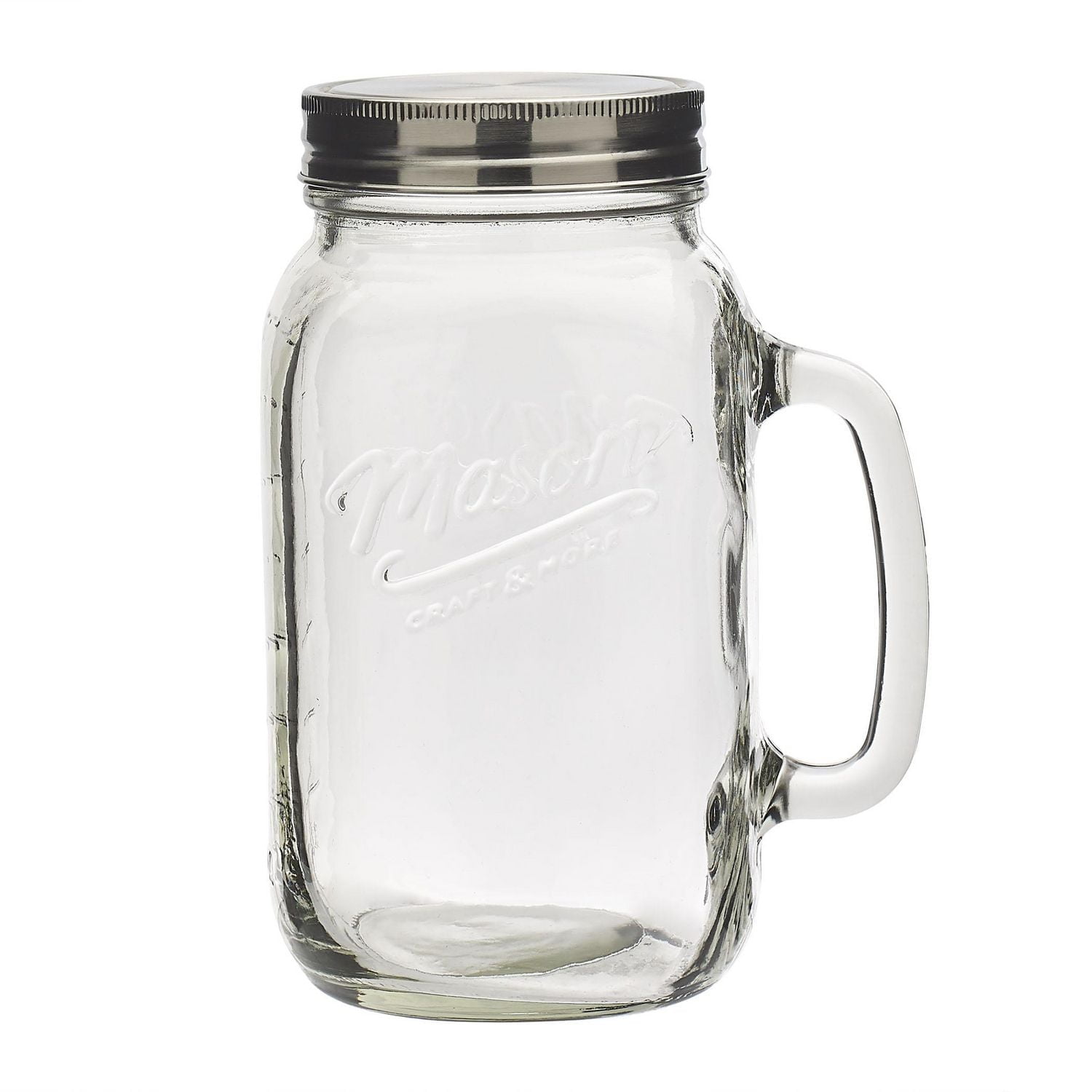 Mason Craft & More 4Pc 32oz/.94L Mason Jars avec poignée