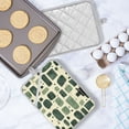 thumbnail image 5 of Yayeee Pot Holders Kitchen Heat Resistant with Pocket 7"x9.8" Cotton Oven Cooking Hot Pads, Green Geometric, 5 of 7
