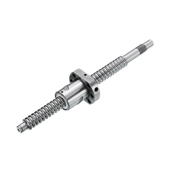 Uxcell BallScrew SFU1605 (Dia 16mm, 5mm, Length 220mm) with Ball Screw Nut Standard End Machining for BK/BF12 CNC Machine Parts