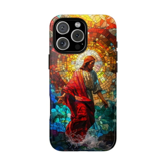 Jesus Walking on Water Faith Biblical Miracle Spiritual Art Case for iPhone 17 16 15 14 13 12 11 Pro Max