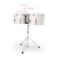 thumbnail image 2 of LP LP1516-S Prestige Stainless-Steel Thunder Timbales 15 and 16 in., 2 of 2