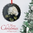 thumbnail image 3 of Glass Christmas Ornament White Hydrangea Flower Oil Painting Round Glass Hanging Ornament Vintage Romantic Floral Hanging Ornaments Xmas Tree Decor for Family Friends Lovers, 3 of 8