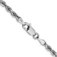 thumbnail image 3 of 10K White Gold Rope Chain Styles Necklace 3 mm D/C Quadruple 30 inch, 3 of 4