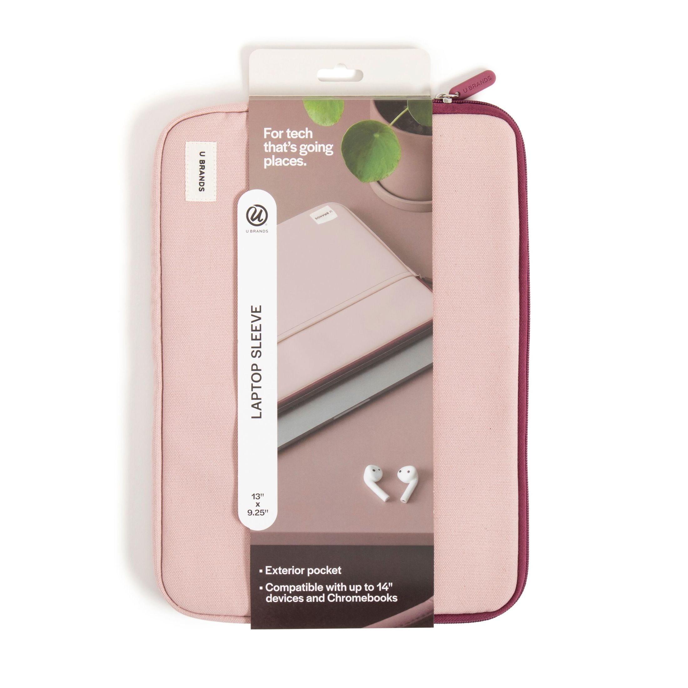 U Brands Canvas Laptop Sleeve 13-14 Inch Pink photo 8