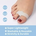 thumbnail image 2 of Pack of 2 Bunion Corrector, Toe Separators with 2 Loops, Big Toe Spacer Suitable for Bunion and Overlap Toe (White), 2 of 5