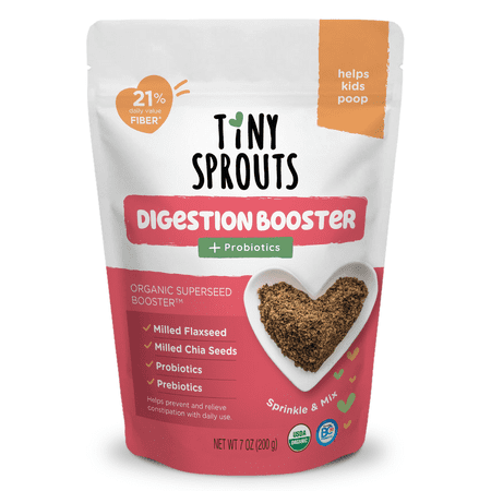 Tiny Sprouts Organic Digestion Booster and Vitamin D and Probiotics, 7 Oz..