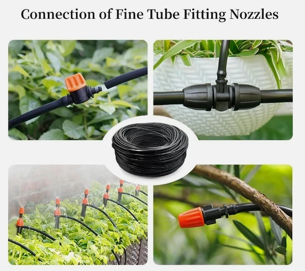 PURELY- Diy Garden Irrigation Hose 4/7Mm Pvc Micro Drip Adjustable 20M–40M System Kit