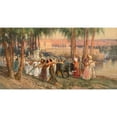 thumbnail image 2 of Frederick Arthur Bridgman 24x15 Black Ornate Framed Double Matted Museum Art Print Titled: An Egyptian Procession (1902), 2 of 5