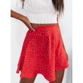 thumbnail image 5 of Women'S Summer Flowy Mini Skirt Basic Casual High Waisted Flared Mini Beach Skirts Red S, 5 of 9