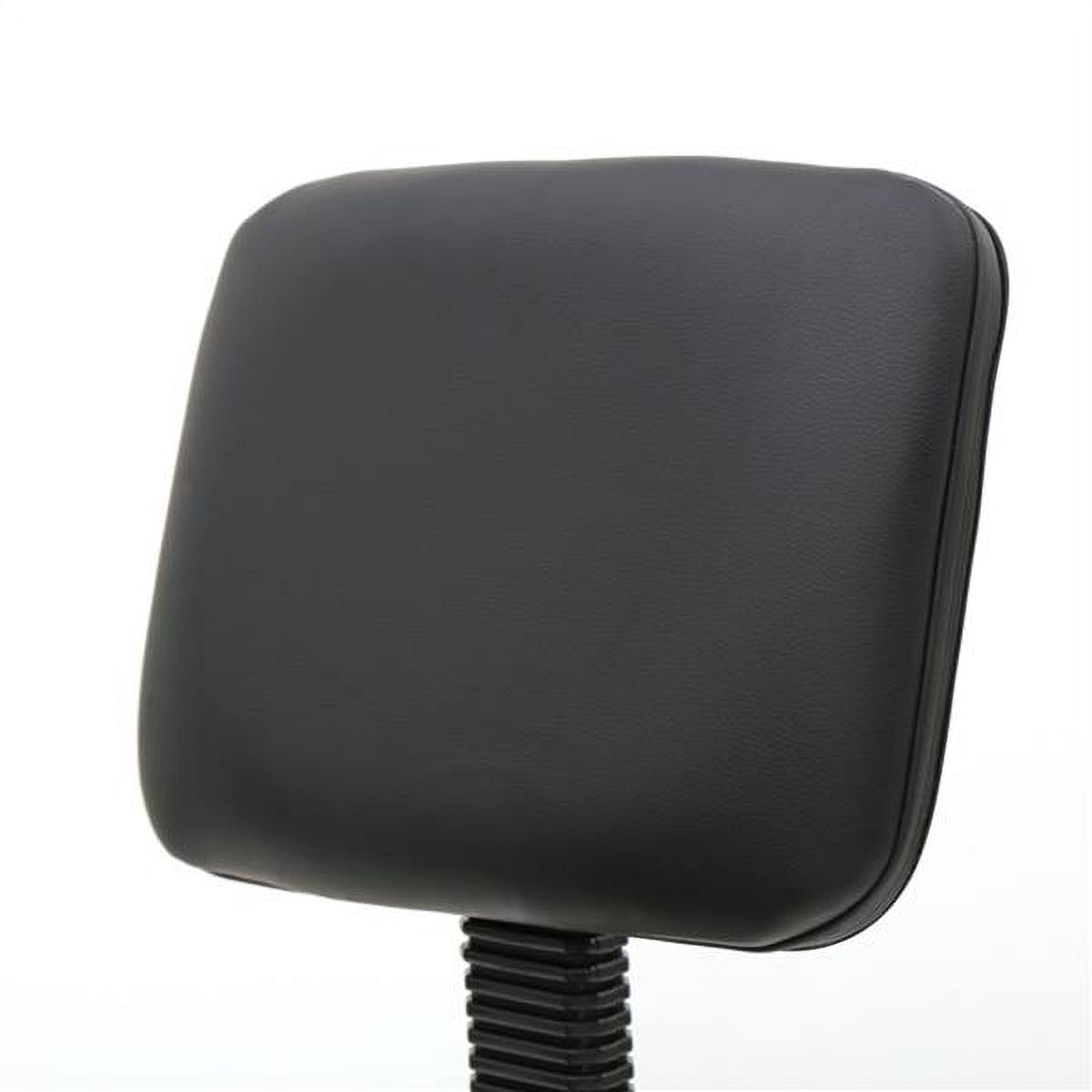 Alvantor Saddle Rolling Stool with Backrest, Adjustable Height and 360° Swivel, Black