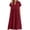 Wine, variant on Women's Summer Short Sleeve Midi Dress with Pockets, Split V-Neck Casual Loose Fitting A-Line Flowy Dress for Loungewear Beach Vacation White XL