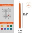 thumbnail image 4 of XINAOBAOLUO 11.8 inch Orange Christmas candles Sticks Unscented Taper Candles luxury Pack of 4, 4 of 7