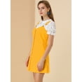 thumbnail image 4 of INSPIRE CHIC Women's Adjustable Strap Above Knee Button Down Overall Dress with Pockets, 4 of 6