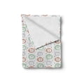 thumbnail image 2 of Lion Soft Flannel Fleece Throw Blanket, Heads in Scandinavian Style Stars and Strokes, Cozy Plush for Indoor and Outdoor Use, 50" x 70", White Multicolor, by Ambesonne, 2 of 6