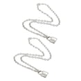 thumbnail image 4 of 2 collares con candado de acero inoxidable antialérgicos de 50 cm para mujer., 4 of 14