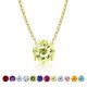 thumbnail image 1 of JeenMata Hermoso collar con colgante de solitario de corte redondo de 1 quilate, peridoto, piedra natal de agosto, chapado en oro amarillo de 18 quilates, mujer, adulto, 1 of 6