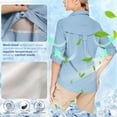thumbnail image 7 of POENTAB Long Sleeve Casual Shirts for Women Button Down Quick Dry Hiking Fishing Work Shirt UPF 50+ UV Sun Protection Summer Fall Tops, 7 of 7