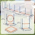 thumbnail image 2 of 5-Piece Dog Agility Training Equipment Set, Adjustable Orange PE Jump Bars & Weave Poles for Indoor/Outdoor Exercise, Portable Obstacle Course Kit with Carry Bag for All Breeds, 2 of 7