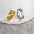 thumbnail image 4 of 2022 Vintage Roman Numerals Men Rings Temperament Fashion 6mm Width Stainless Steel Rings For Men Jewelry Gift Gold 10, 4 of 5
