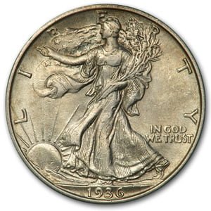 1936-D Walking Liberty Half Dollar AU