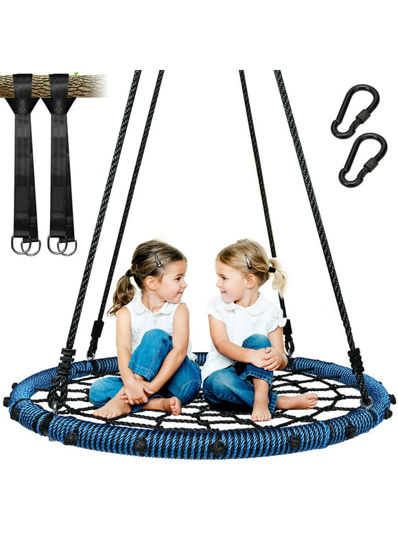 KLOKICK 700lbs Saucer Spider Web Tree Swing 40 inch for Kids Adults