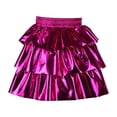 thumbnail image 4 of LIIPEE Girls Skirt Carnival Tutu Skirt With Glitter Sequins Three Tier Layered Cake Design Party Comfortable Breathable Soft Cute Skirt,RD1,10Y, 4 of 4