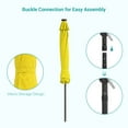 thumbnail image 2 of ACEGOSES 9ft LED Outdoor Patio Deck Solar Light Umbrellas w/ Tilt,Crank and 8 Ribs,Yellow, 2 of 9