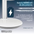 thumbnail image 4 of Ventilador recargable De Torre mesa Compacto para Escritorio Oficina Buró con cable usb silencioso de 4 velocidades altura de 30cm Beckon, 4 of 7
