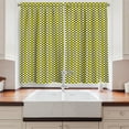 thumbnail image 2 of Ambesonne Yellow and White Kitchen Curtains, Geometric Old, 55"x39", Yellow White Black, 2 of 3