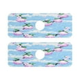 thumbnail image 2 of Pixel Ocean with Floral Extra Long Silicone Algae Sink Mat 30x5.4in 2 Pack Waterproof Pad for Large Faucets, RV and Bathroom Sink, 2 of 10