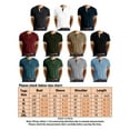 thumbnail image 2 of Capreze Men Short Sleeve T Shirts Front Pocket Button Down Basic Tee Holiday T-shirt Solid Color Pullover Black 2XL, 2 of 8