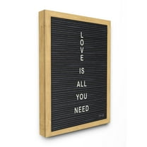 The Stupell Home Decor Love is All You Need Black and White Framed Letter Board Look
