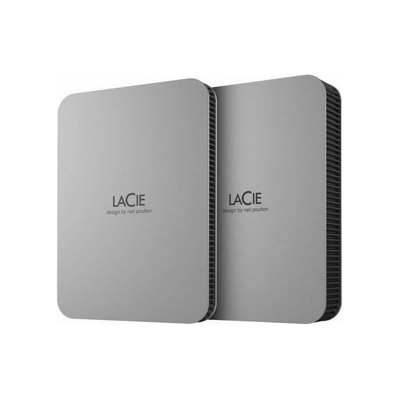 LaCie STLP1000400 1 TB Portable Hard Drive - External - Moon Silver - MAC, Desktop PC Device Supported - USB 3.1 Type C - 2 Year Warranty