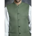 thumbnail image 6 of Maple Clothing Men's Modi Jacket Traditional Indian Sleeveless Mandarin Neck Waistcoat Vest (Green, M), 6 of 7