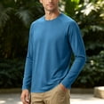 thumbnail image 5 of Linfrsh Long Sleeve Shirt Men Mens Long Sleeve Tee Shirts Stretch Crew Neck Tee Shirts Casual T Shirts for Men, 5 of 5