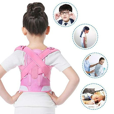 Zerone Back Support Belt,New Pink Children Kids Posture Correct Belt Back Waist Shoulder Supporting Posture Correction (Best Way To Correct Bad Posture)