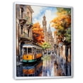 thumbnail image 2 of Designart "Colorful Streets Barcelona, Spain" Cityscapes Floater Framed Canvas Art Print, 2 of 7