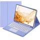 thumbnail image 1 of Funda con teclado táctil para Samsung Galaxy Tab S8+ 2022/S7 FE 2021/S7+ 2020 de 12,4 pulgadas, con portalápices - Teclado Bluetooth táctil magnéticamente desmontable, 1 of 7