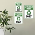 thumbnail image 5 of Portrait Round Plus Shredded Paper Only Wall or Door Sign | Office Eco-Friendly Signage - Large, 5 of 8
