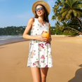 thumbnail image 3 of Fotbe Floral Mushroom Vestido de Verano sin Mangas para Mujer – Vestido Midi Línea A, Estilo Camiseta Floral, Vestido Playero Casual y Fluido, 3 of 7