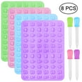 thumbnail image 5 of AFUNTA 4 Pcs 66-Cavity Non-Stick Mini Fruit Silicone Gummy Mold with 4 Pcs Dropper for DIY Gummy, Chocolate, Candy, 5 of 9