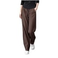 thumbnail image 1 of cfhntfmh Womens Lounge Pants Soft High Waisted Solid Color Sweatpants Comfy Wide Leg Drawstring Pants with Pockets, 1 of 3