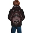 thumbnail image 6 of Kll Unisex Kids Boys Girls Hooded Pocket Pullover Hoodies-Spider With Skull, 6 of 9