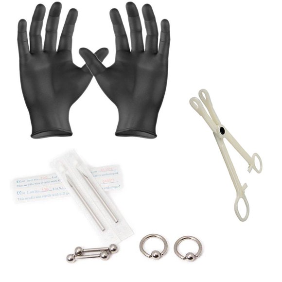 LionGothic 10 Gauge Piercing Kit 10 Pieces