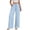 Light Blue #029, variant on Womens Cotton Linen Wide Leg Pants High Waisted Flowy Palazzo Pant Casual Summer Beach Vacation Outfits with Pockets, M